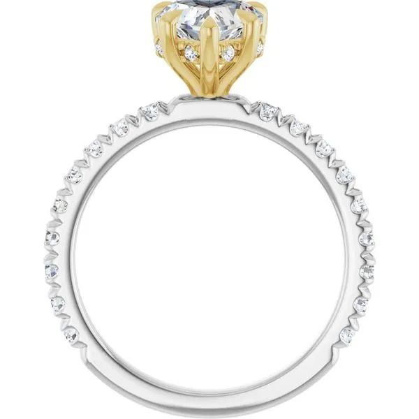 Claw-Prong Hidden Halo-Style Engagement Ring Image 2 Arezzo Jewelers Elmwood Park, IL