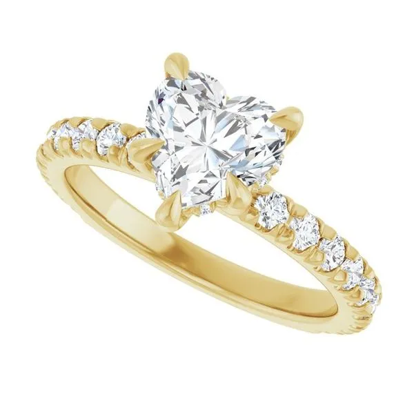 Claw-Prong Hidden Halo-Style Engagement Ring Image 5 JF Jones Jewelers Rochester, NY
