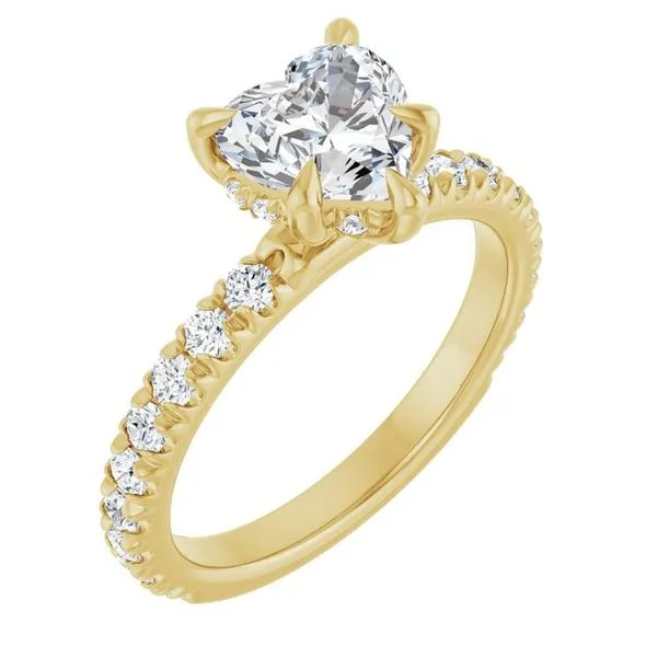 Claw-Prong Hidden Halo-Style Engagement Ring Mark Jewellers La Crosse, WI