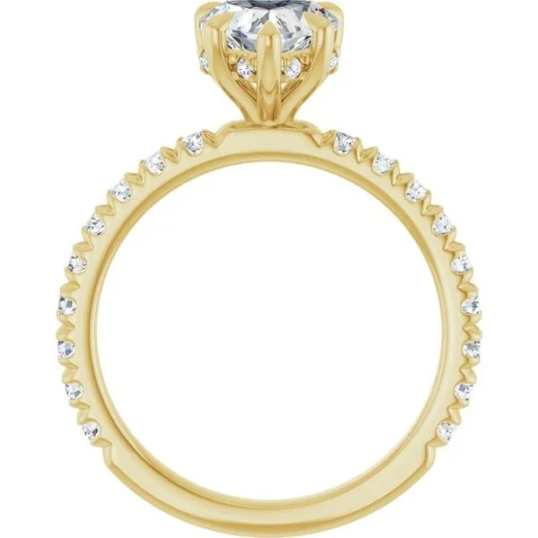 Claw-Prong Hidden Halo-Style Engagement Ring Image 2 JF Jones Jewelers Rochester, NY