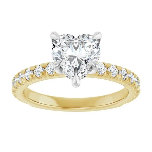 Claw-Prong Hidden Halo-Style Engagement Ring Image 3 Natale Jewelers Sewell, NJ