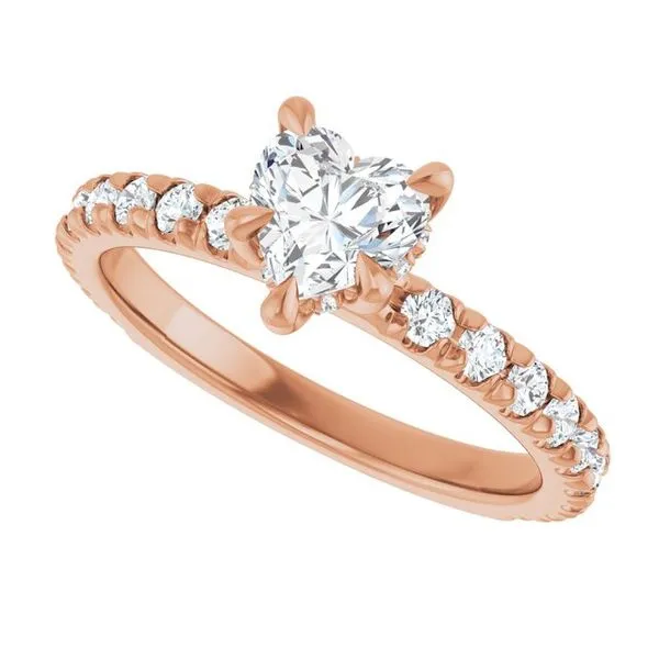 Claw-Prong Hidden Halo-Style Engagement Ring Image 5 Vulcan's Forge LLC KANSAS CITY, MO