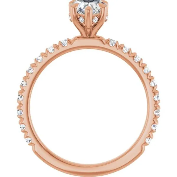 Claw-Prong Hidden Halo-Style Engagement Ring Image 2 Stuart Benjamin & Co. Jewelry Designs San Diego, CA