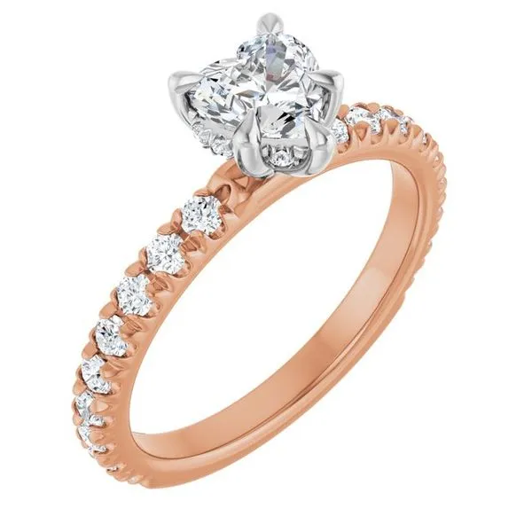 Claw-Prong Hidden Halo-Style Engagement Ring Paul James Jewelers Angels Camp, CA