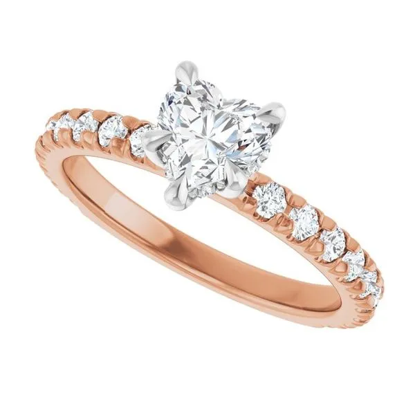 Claw-Prong Hidden Halo-Style Engagement Ring Image 5 Arezzo Jewelers Elmwood Park, IL