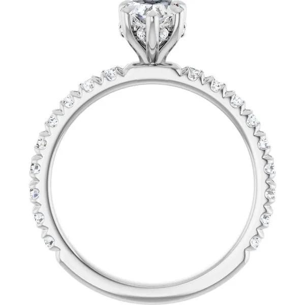 Claw-Prong Hidden Halo-Style Engagement Ring Image 2 Arezzo Jewelers Elmwood Park, IL
