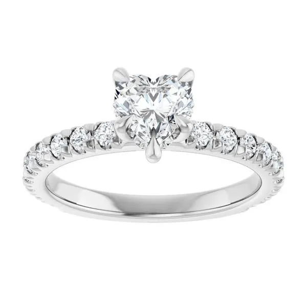 Claw-Prong Hidden Halo-Style Engagement Ring Image 3 Shipley's Fine Jewelry Hampstead, MD