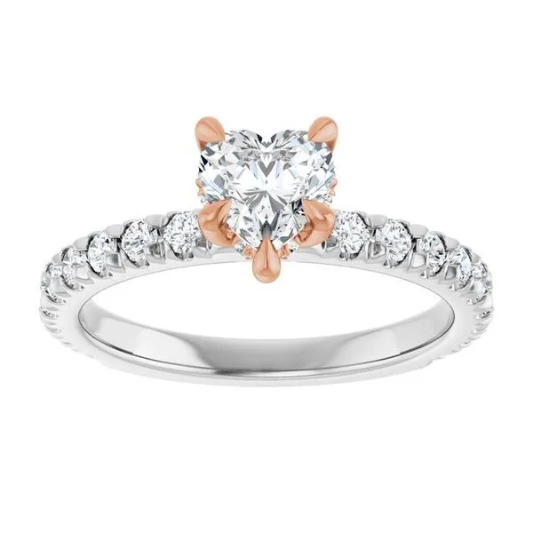 Claw-Prong Hidden Halo-Style Engagement Ring Image 3 Northwood Jewelers Northwood, OH