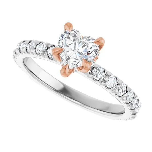 Claw-Prong Hidden Halo-Style Engagement Ring Image 5 The Jewelry Source El Segundo, CA