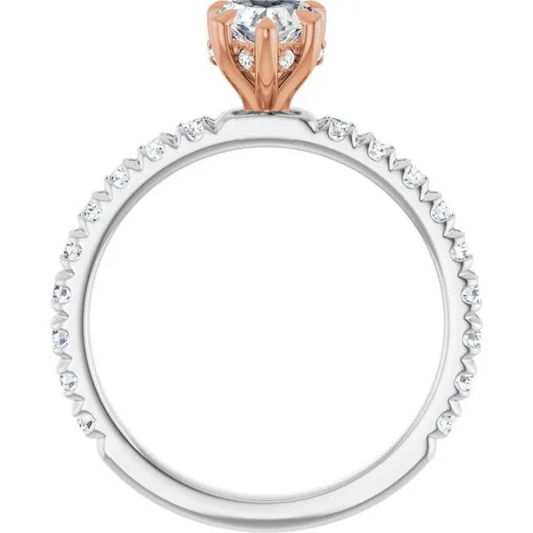 Claw-Prong Hidden Halo-Style Engagement Ring Image 2 Vulcan's Forge LLC KANSAS CITY, MO