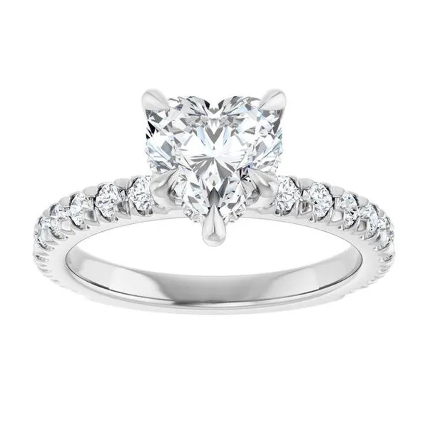 Claw-Prong Hidden Halo-Style Engagement Ring Image 3 Paul James Jewelers Angels Camp, CA
