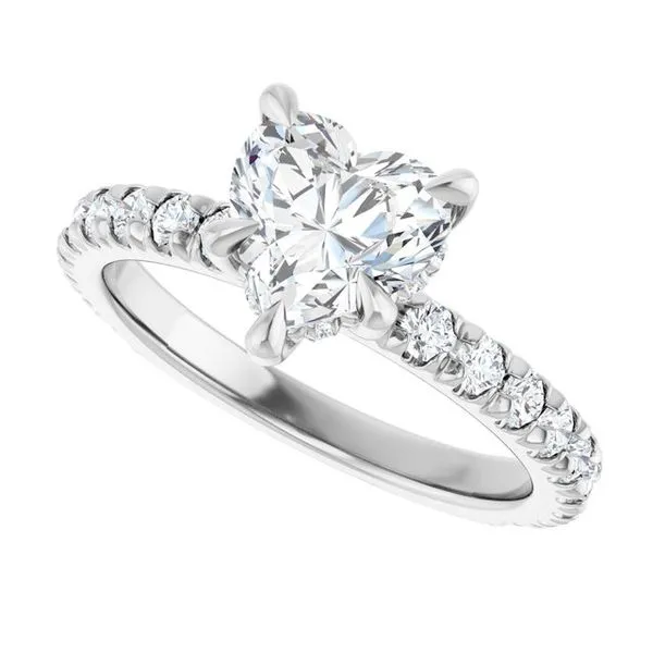 Claw-Prong Hidden Halo-Style Engagement Ring Image 5 Mark Jewellers La Crosse, WI