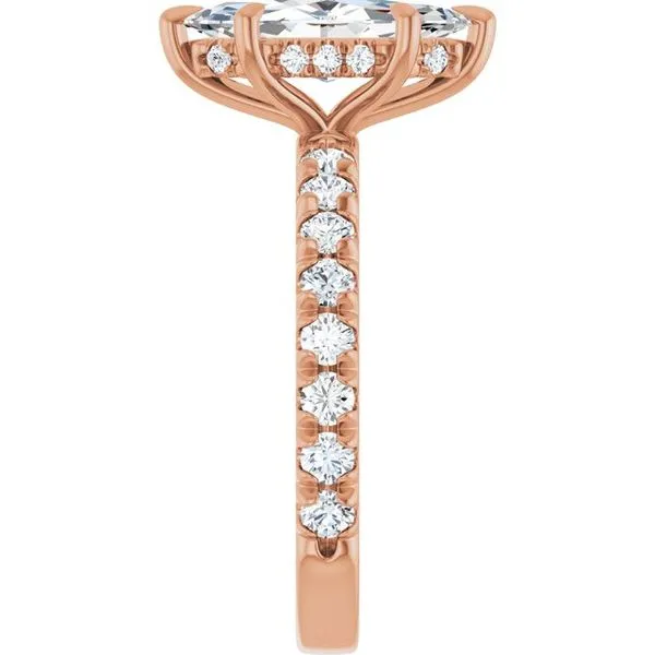 Claw-Prong Hidden Halo-Style Engagement Ring Image 4 J. West Jewelers Round Rock, TX