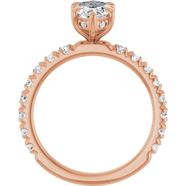 Claw-Prong Hidden Halo-Style Engagement Ring Image 2 Arezzo Jewelers Elmwood Park, IL