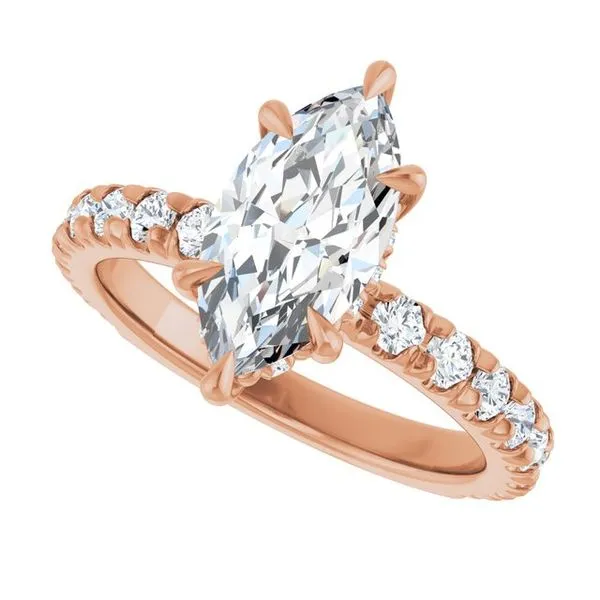 Claw-Prong Hidden Halo-Style Engagement Ring Image 5 The Jewelry Source El Segundo, CA