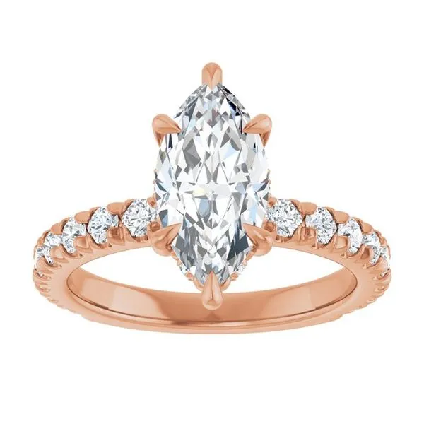 Claw-Prong Hidden Halo-Style Engagement Ring Image 3 Clater Jewelers Louisville, KY