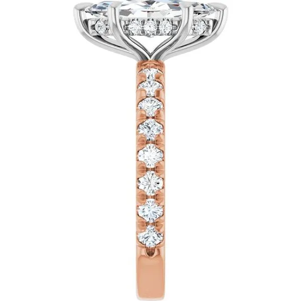 Claw-Prong Hidden Halo-Style Engagement Ring Image 4 J. West Jewelers Round Rock, TX