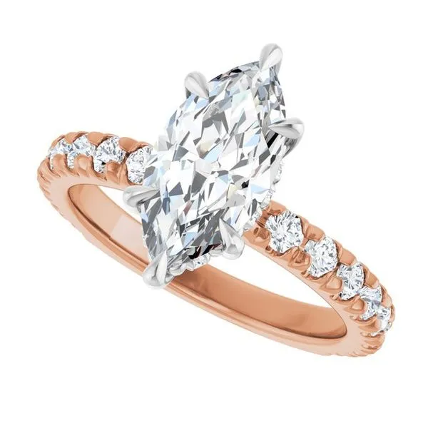 Claw-Prong Hidden Halo-Style Engagement Ring Image 5 Futer Bros Jewelers York, PA