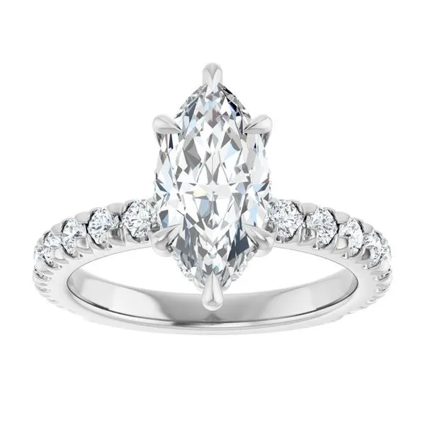 Claw-Prong Hidden Halo-Style Engagement Ring Image 3 Shipley's Fine Jewelry Hampstead, MD