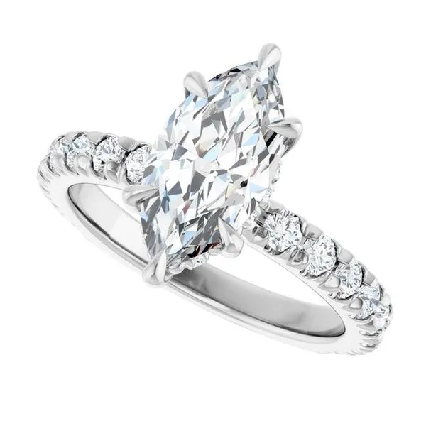 Claw-Prong Hidden Halo-Style Engagement Ring Image 5 J. Thomas Jewelers Rochester Hills, MI