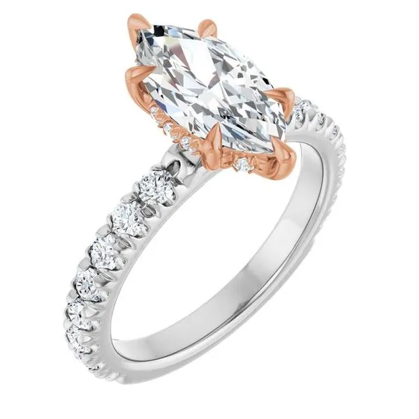 Claw-Prong Hidden Halo-Style Engagement Ring J. Thomas Jewelers Rochester Hills, MI