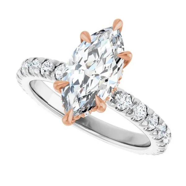 Claw-Prong Hidden Halo-Style Engagement Ring Image 5 Paul James Jewelers Angels Camp, CA