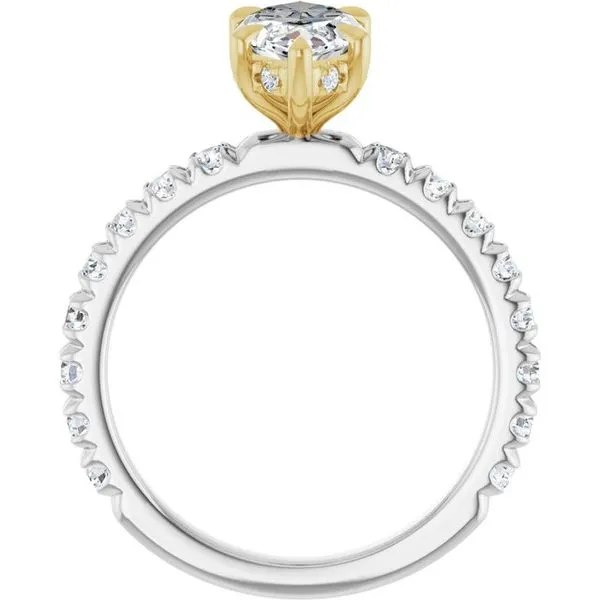 Claw-Prong Hidden Halo-Style Engagement Ring Image 2 JF Jones Jewelers Rochester, NY