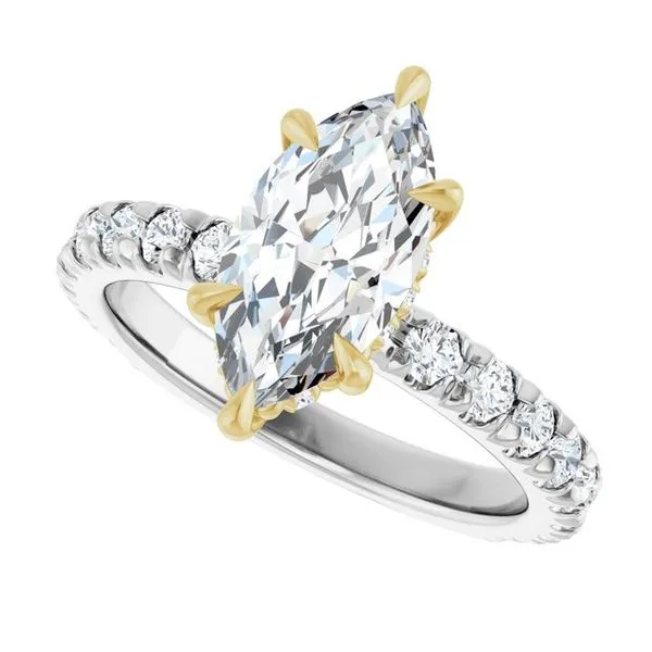 Claw-Prong Hidden Halo-Style Engagement Ring Image 5 Mark Jewellers La Crosse, WI