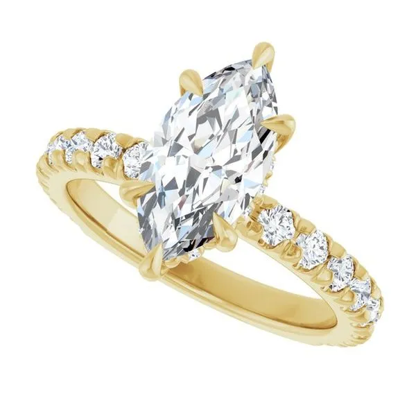 Claw-Prong Hidden Halo-Style Engagement Ring Image 5 Paul James Jewelers Angels Camp, CA