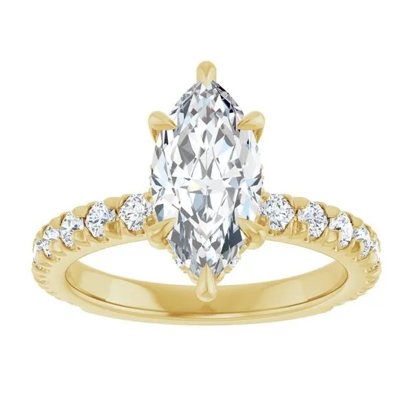 Claw-Prong Hidden Halo-Style Engagement Ring Image 3 J. Thomas Jewelers Rochester Hills, MI