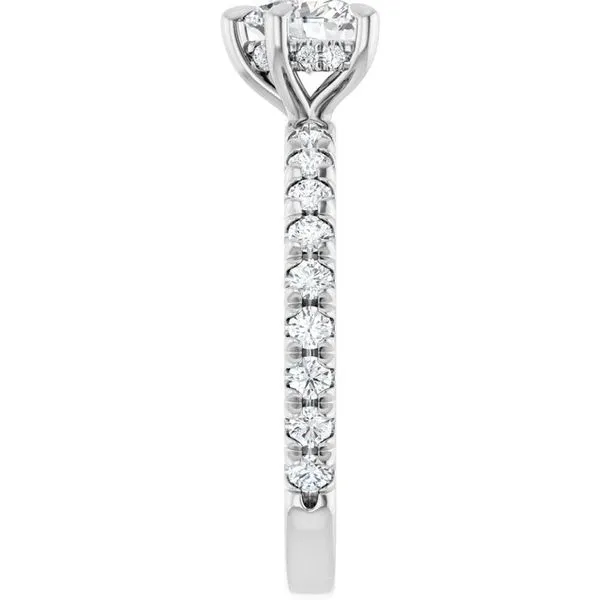 Claw-Prong Hidden Halo-Style Engagement Ring Image 4 Northwood Jewelers Northwood, OH