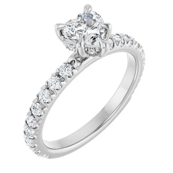 Claw-Prong Hidden Halo-Style Engagement Ring Arezzo Jewelers Elmwood Park, IL