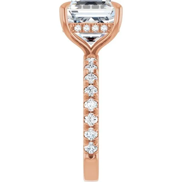 Claw-Prong Hidden Halo-Style Engagement Ring Image 4 Don's Jewelry & Design Washington, IA