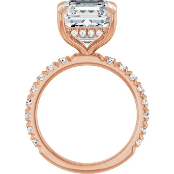 Claw-Prong Hidden Halo-Style Engagement Ring Image 2 JF Jones Jewelers Rochester, NY