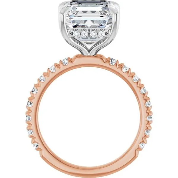 Claw-Prong Hidden Halo-Style Engagement Ring Image 2 J. West Jewelers Round Rock, TX