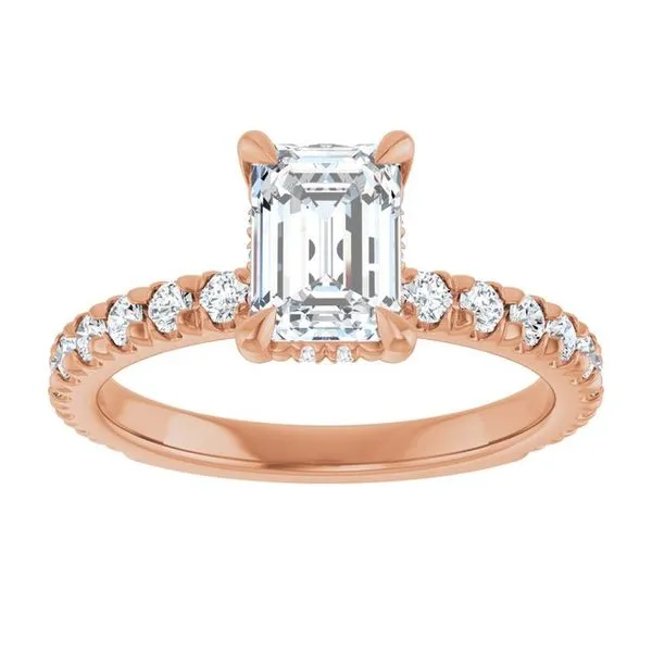 Claw-Prong Hidden Halo-Style Engagement Ring Image 3 Futer Bros Jewelers York, PA