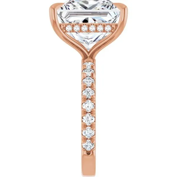 Claw-Prong Hidden Halo-Style Engagement Ring Image 4 Don's Jewelry & Design Washington, IA