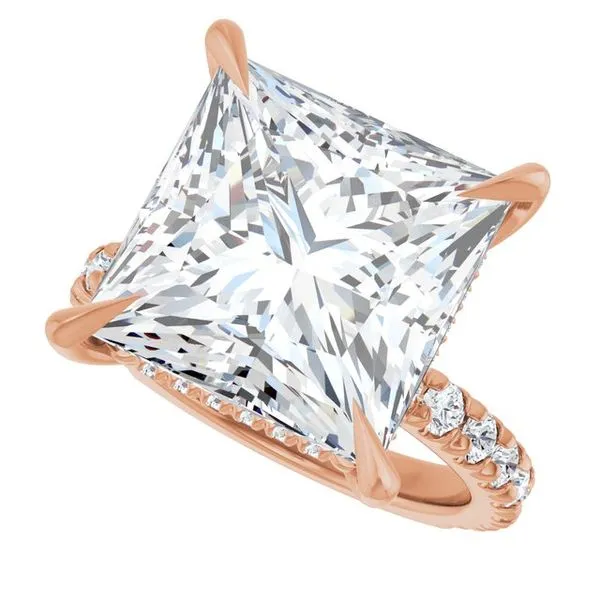 Claw-Prong Hidden Halo-Style Engagement Ring Image 5 The Jewelry Source El Segundo, CA