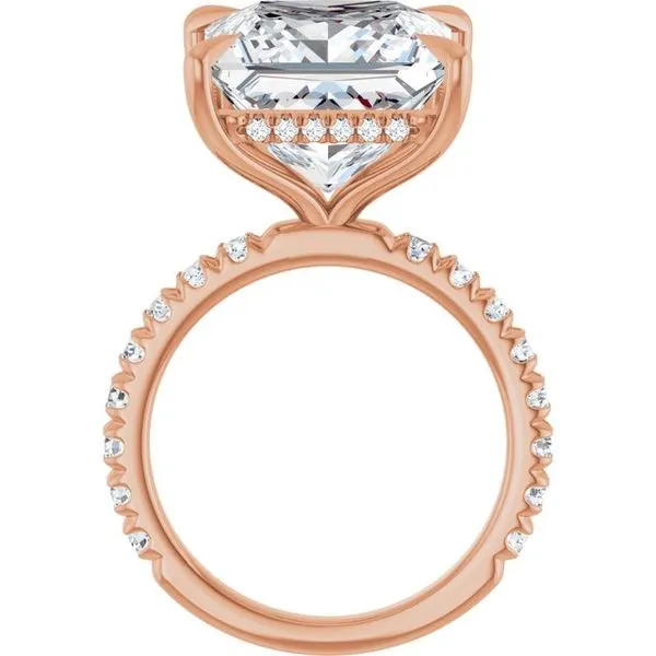 Claw-Prong Hidden Halo-Style Engagement Ring Image 2 JF Jones Jewelers Rochester, NY