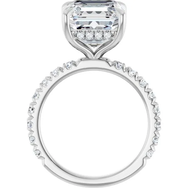 Claw-Prong Hidden Halo-Style Engagement Ring Image 2 JF Jones Jewelers Rochester, NY