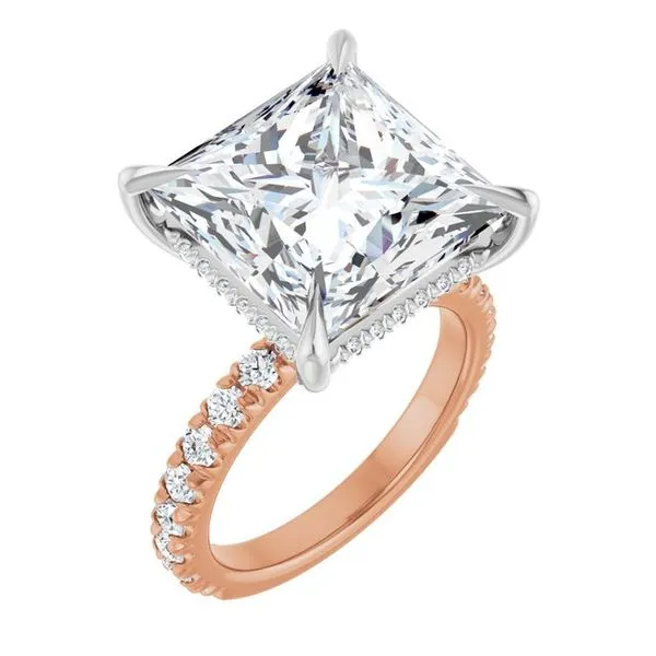 Claw-Prong Hidden Halo-Style Engagement Ring Michael Szwed Jewelers Longmeadow, MA