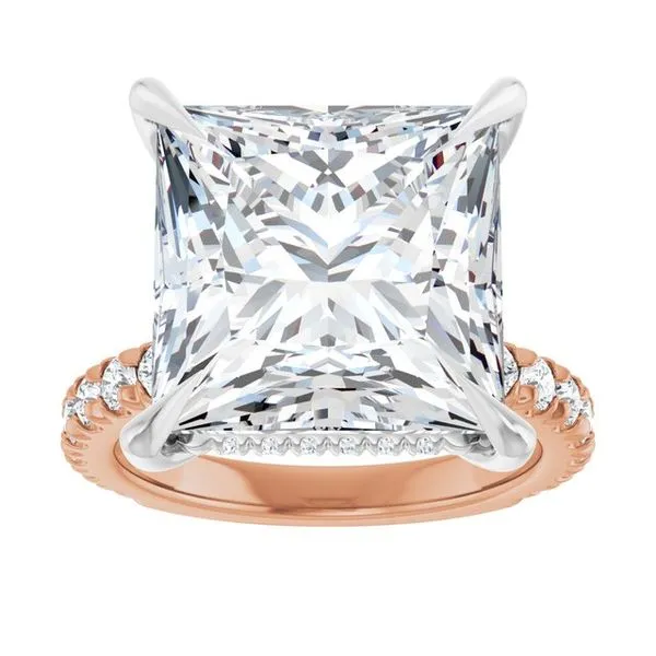 Claw-Prong Hidden Halo-Style Engagement Ring Image 3 Arezzo Jewelers Elmwood Park, IL