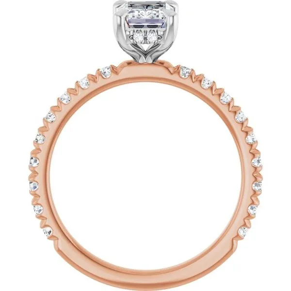 Claw-Prong Hidden Halo-Style Engagement Ring Image 2 JF Jones Jewelers Rochester, NY