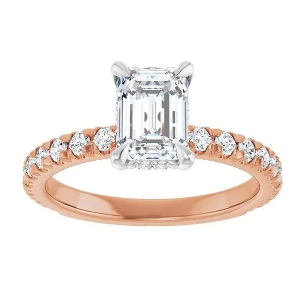 Claw-Prong Hidden Halo-Style Engagement Ring Image 3 Michael Szwed Jewelers Longmeadow, MA