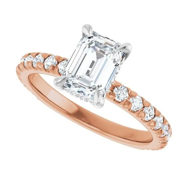 Claw-Prong Hidden Halo-Style Engagement Ring Image 5 Futer Bros Jewelers York, PA