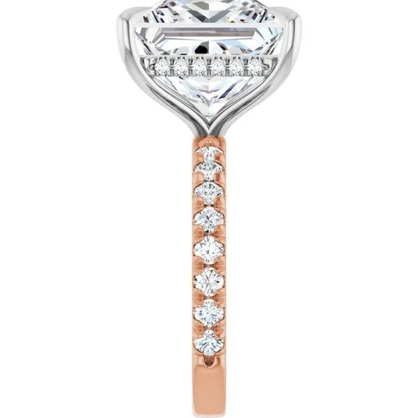 Claw-Prong Hidden Halo-Style Engagement Ring Image 4 Redlands Jewelers Redlands, CA