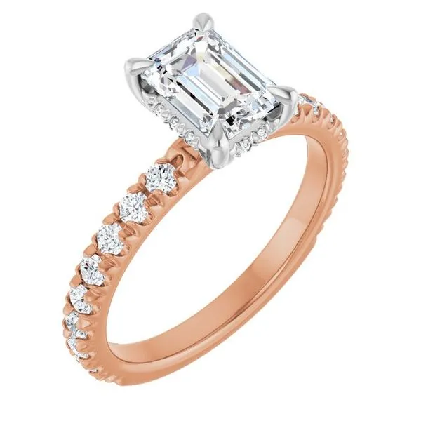 Claw-Prong Hidden Halo-Style Engagement Ring Michael Szwed Jewelers Longmeadow, MA