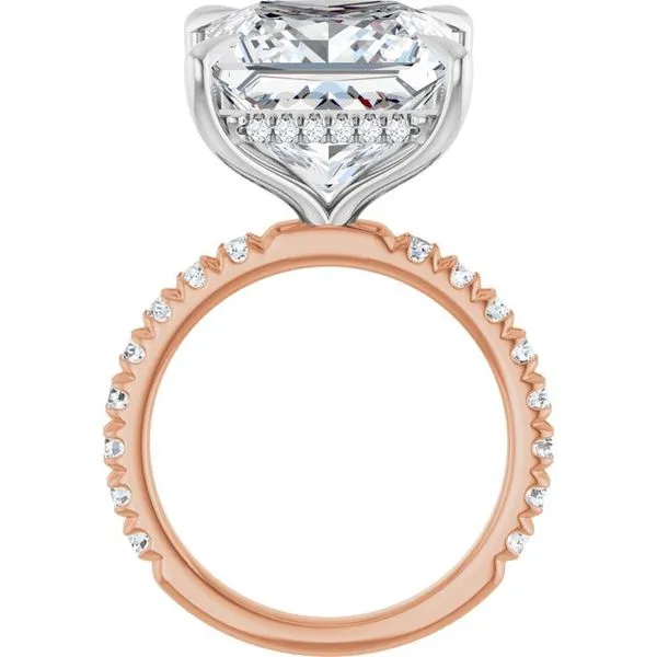 Claw-Prong Hidden Halo-Style Engagement Ring Image 2 J. West Jewelers Round Rock, TX