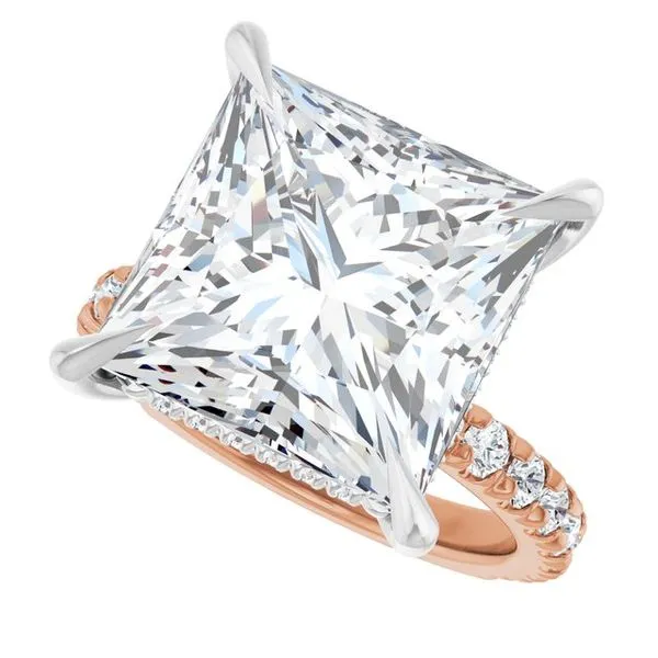 Claw-Prong Hidden Halo-Style Engagement Ring Image 5 Michael Szwed Jewelers Longmeadow, MA