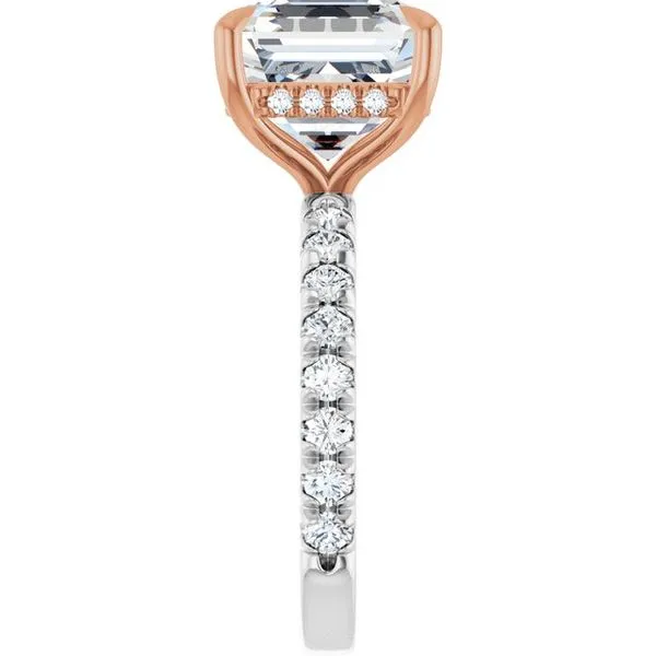 Claw-Prong Hidden Halo-Style Engagement Ring Image 4 Hudson Valley Goldsmith New Paltz, NY